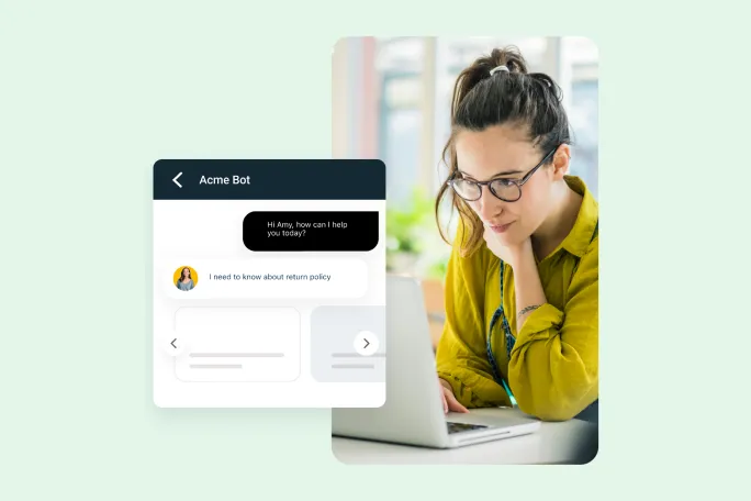 Friendly IT specialist supporting user with laptop