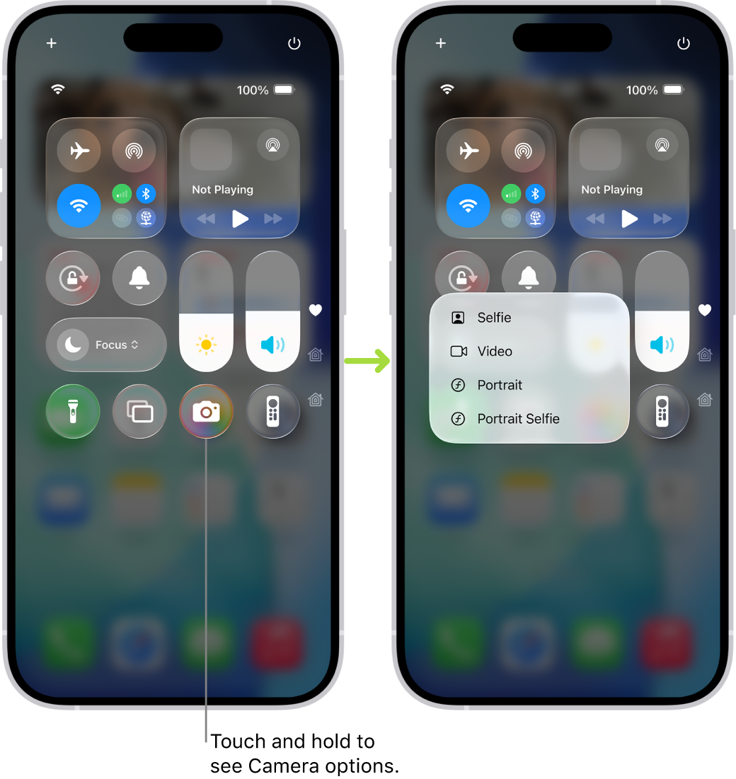 iPhone 17 Pro Control Center customization menu